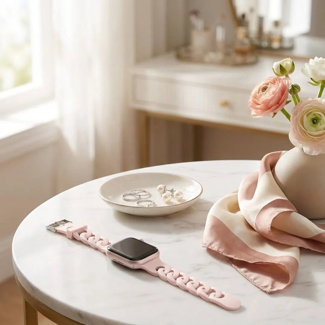 NUVEX Roze Horlogebandje Apple Watch - One Size