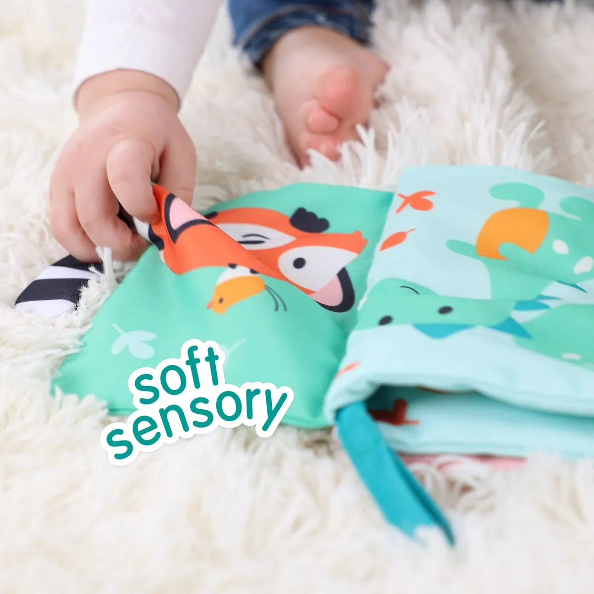 SES Creative Tiny Talents Sensorisch Speelgoed Dierenstaarten Boek - 13112 - afbeelding 6 van 6