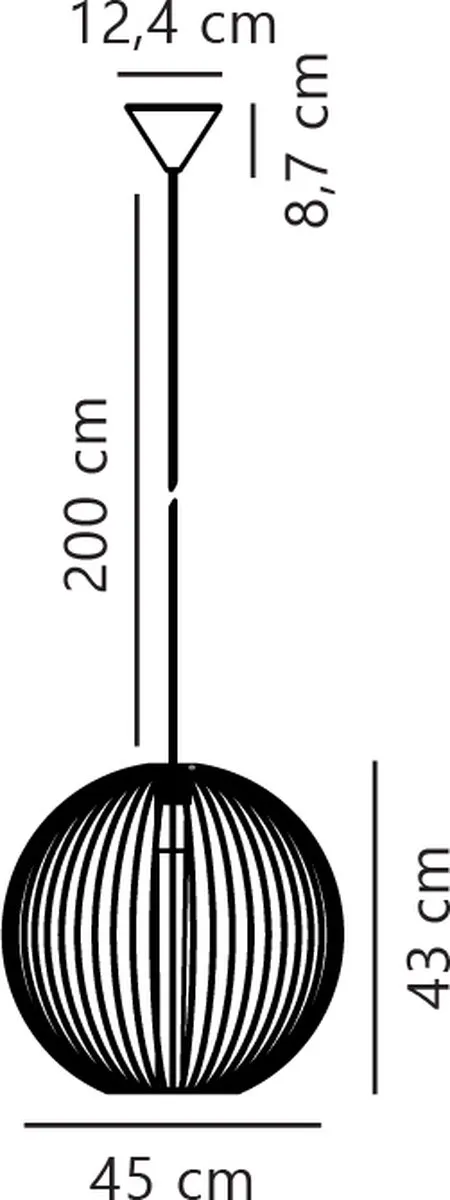 Nordlux Beroni Hanglamp Ø45cm - E27 - Zwart