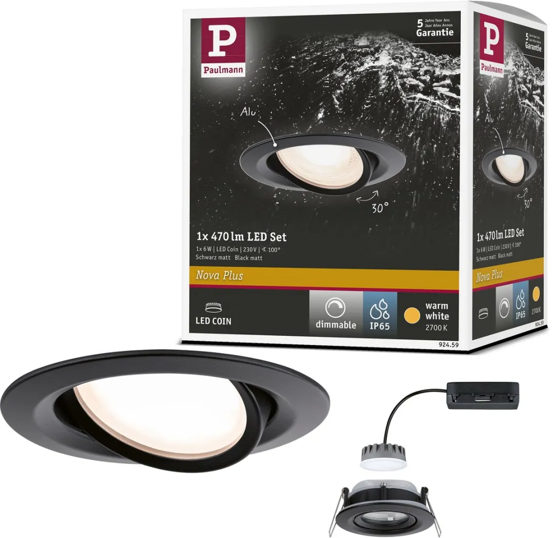 Paulmann Nova Plus Coin LED-inbouwlamp 6W 470lm 2700K