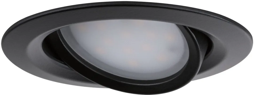 Paulmann Nova Plus Coin LED-inbouwlamp 6W 470lm 2700K - Zwart mat