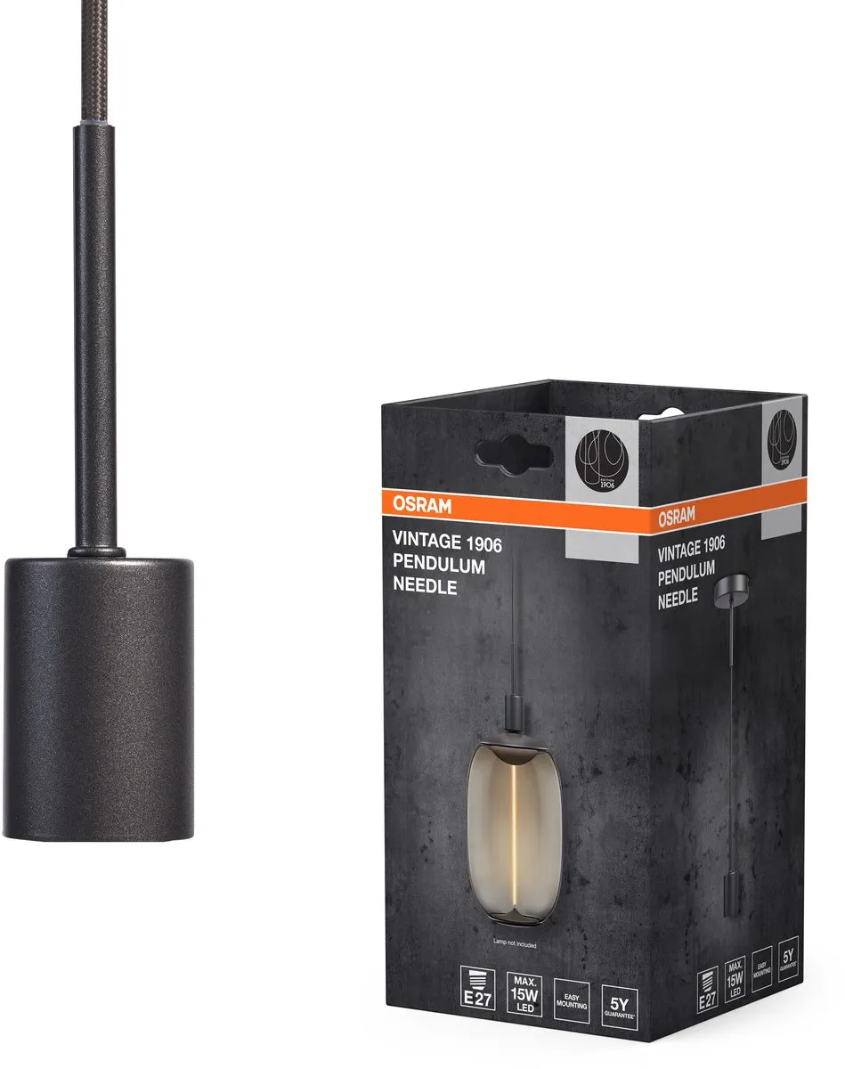 Osram Vintage Hanglamp - 100cm Ø - Helder Glas - Donkergrijs