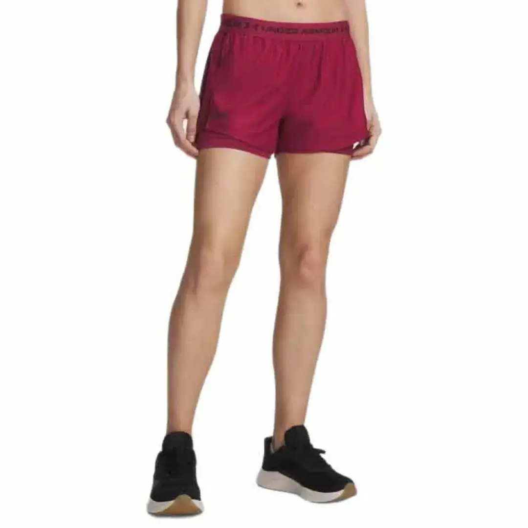 Under Armour Tech Play Up 2in1 Korte Broek Rood M Vrouw