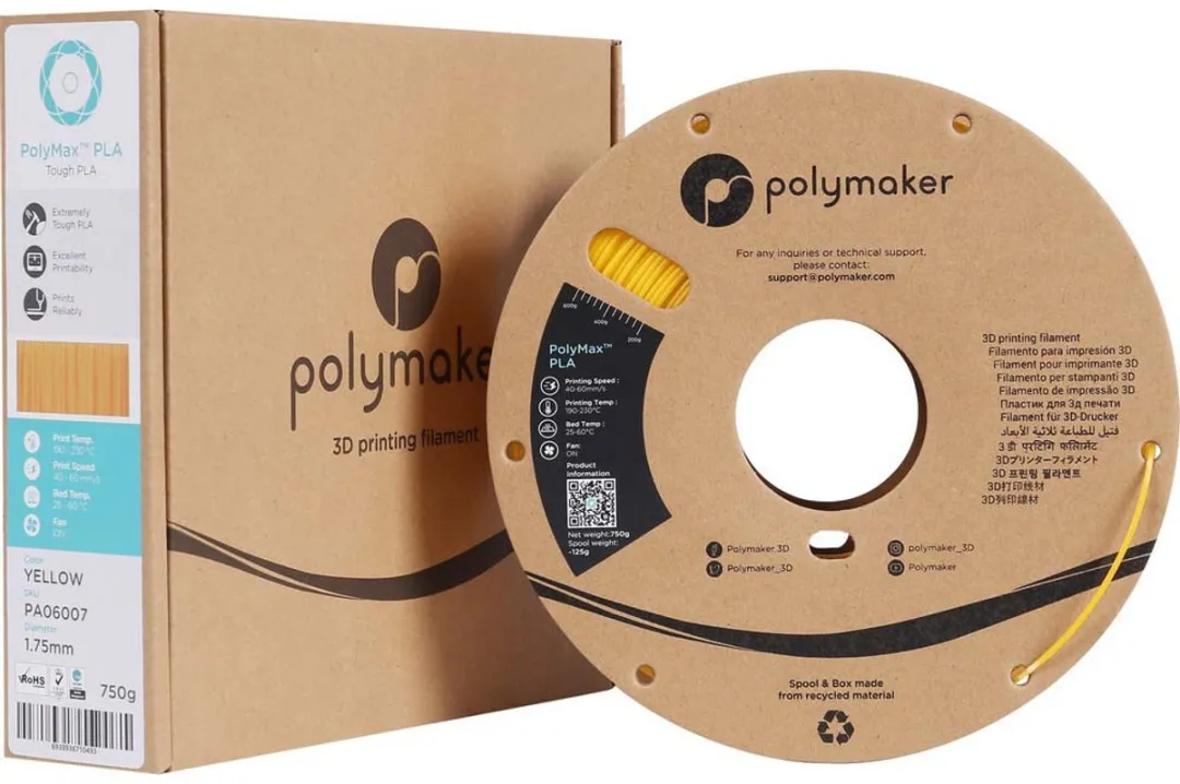Polymaker PolyMAX Tough PLA Filament 1.75mm - 750g - Geel