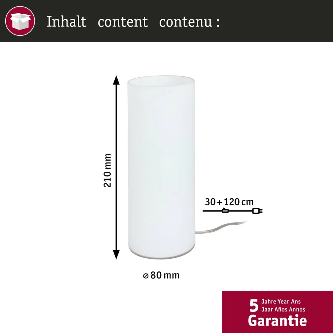 Paulmann LED Tafellamp Noora E14 42W - Opaal