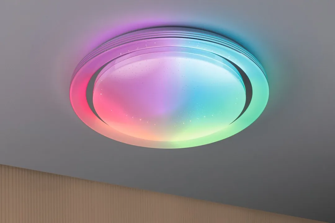 Paulmann LED Plafondlamp Rainbow RGBW+ 2800lm - Chroom/Wit