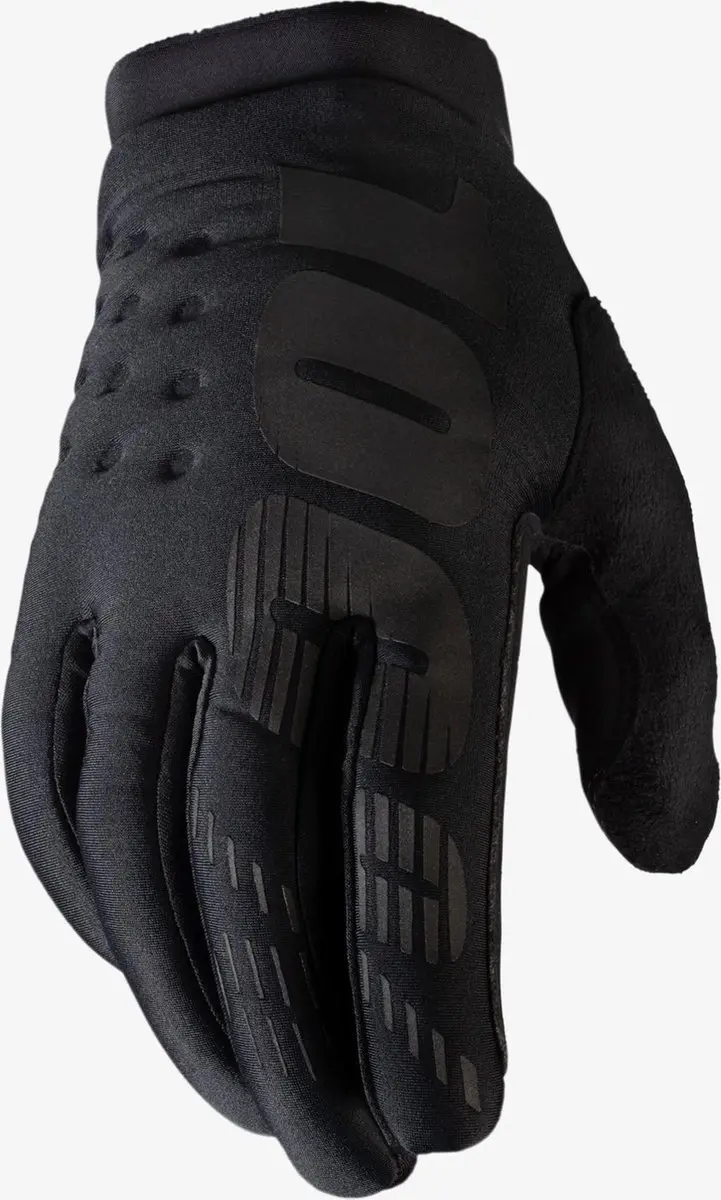 100% Brisker Neopreen Koud Weer Fietshandschoenen Zwart XXL