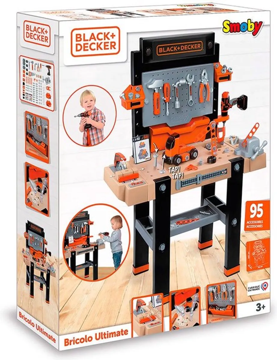 BLACK+DECKER Ultimate Werkplaats - 2x 1,5V Accu - Zwart/Oranje