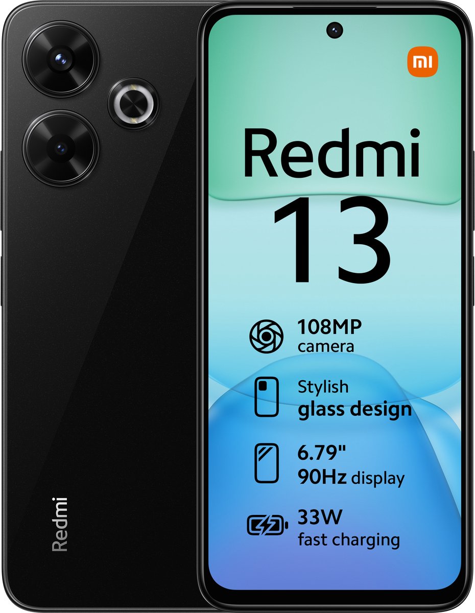 Xiaomi Redmi 13 - 6GB/128GB - Midnight Zwart
