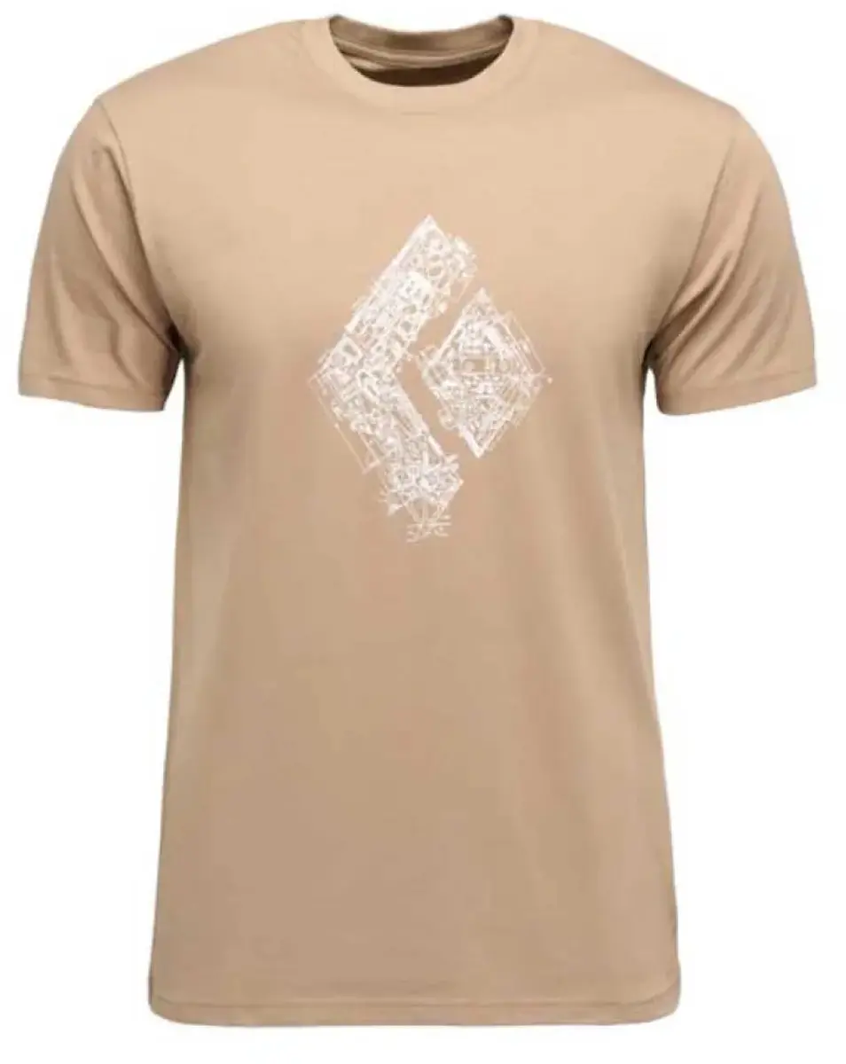 Black Diamond Engineered Diamond T-shirt - Mushroom M - afbeelding 2 van 2