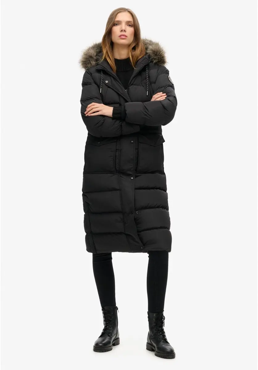Superdry Everest Faux Fur Winterjas Dames - Zwart - XS - afbeelding 6 van 6