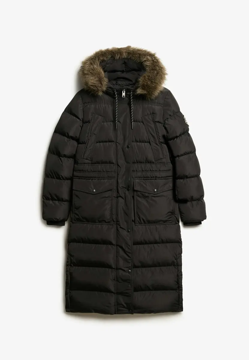 Superdry Everest Faux Fur Winterjas Dames - Zwart - XS - afbeelding 4 van 6