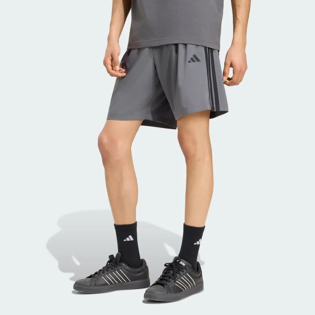 adidas Basic 3-Stripes Chelsea Lichte Woven Short - Grijs - afbeelding 3 van 6