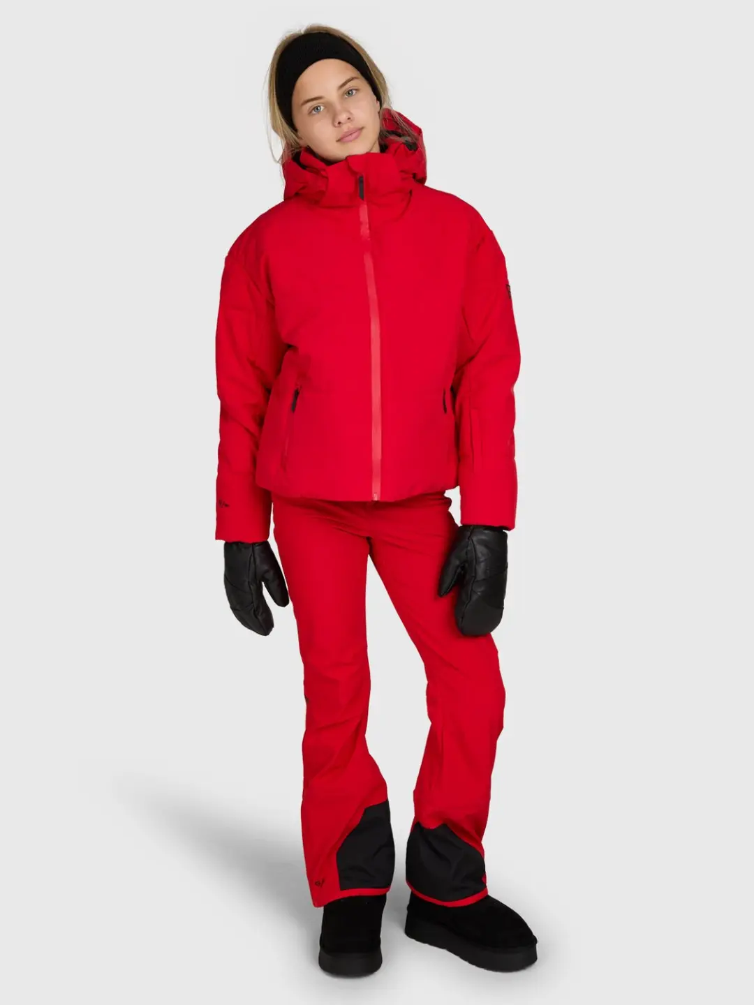 Brunotti - Fiasky Skijas Meisjes - True Red - Ski Jas - Wintersport - 10K Waterdicht - Skipashouder - 128