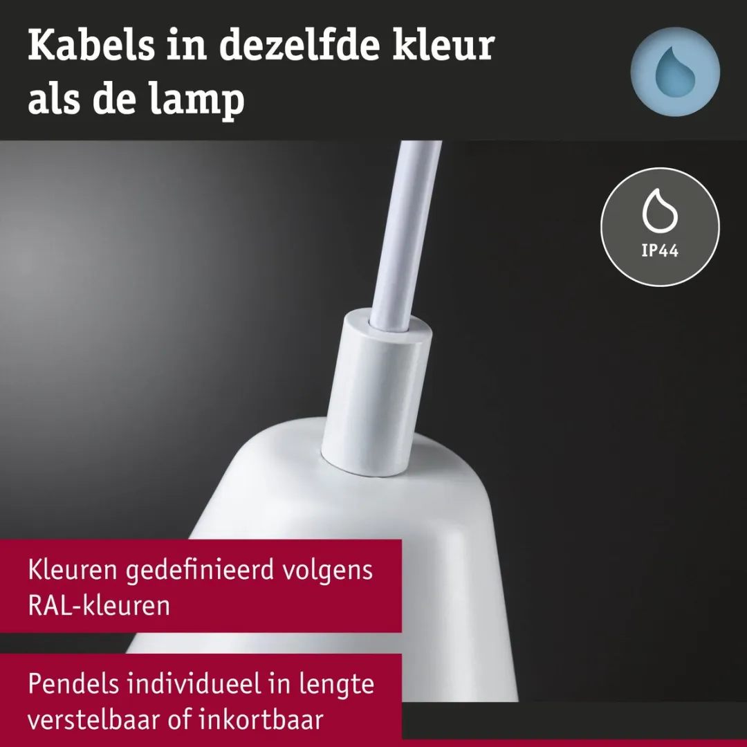 Paulmann Luia LED-hanglamp GU10 10W - Wit mat