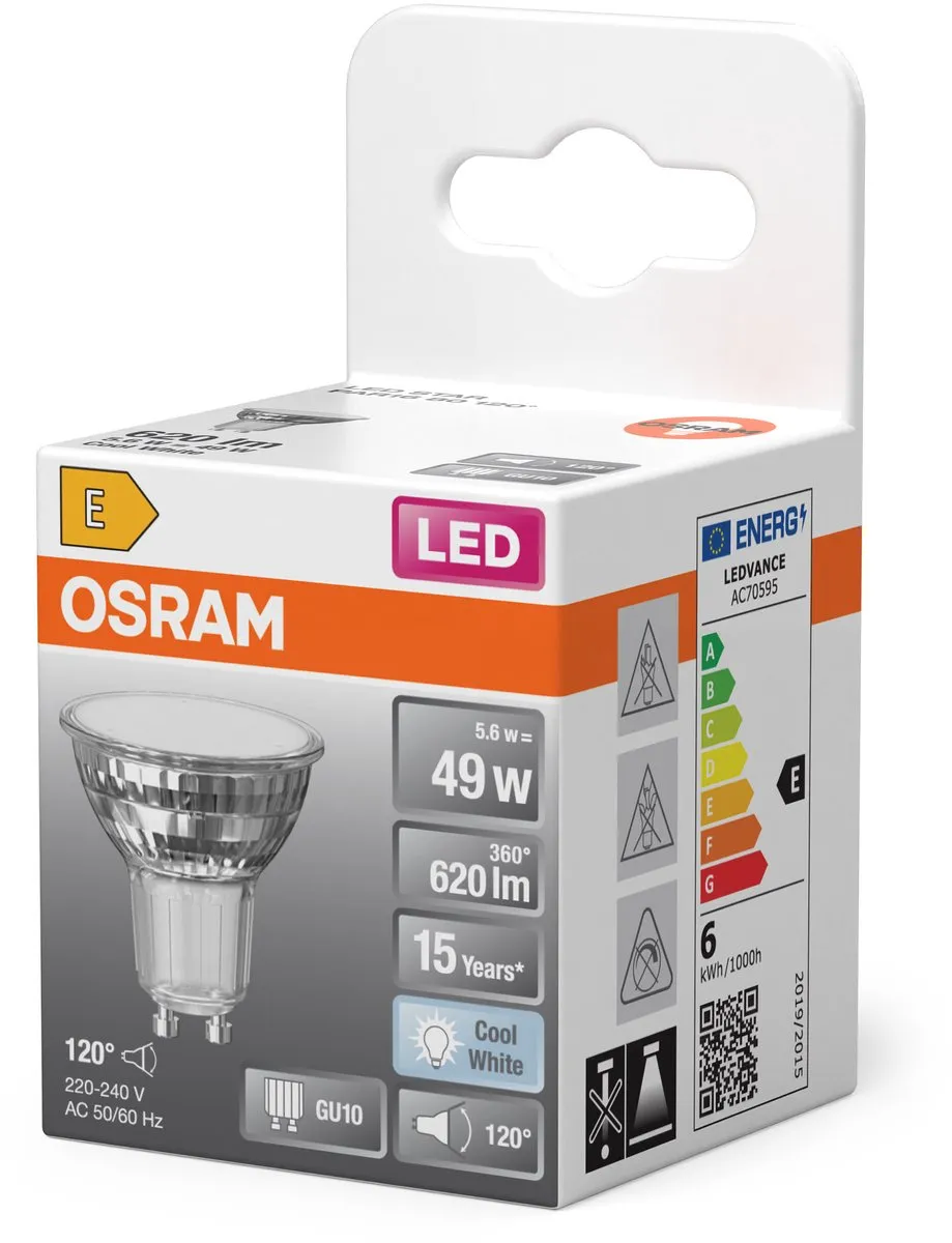 Osram LED Spot Reflector Star PAR16 80 5,6W - 620lm 4000K GU10