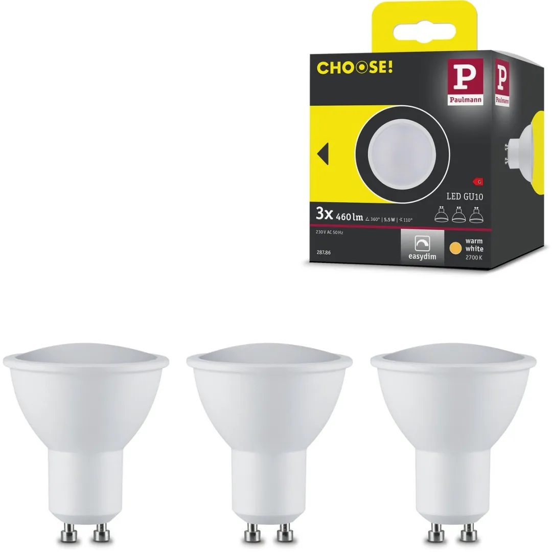 Paulmann LED Reflector GU10 Choose EasyDim 3x5,5W 1380lm 2700K