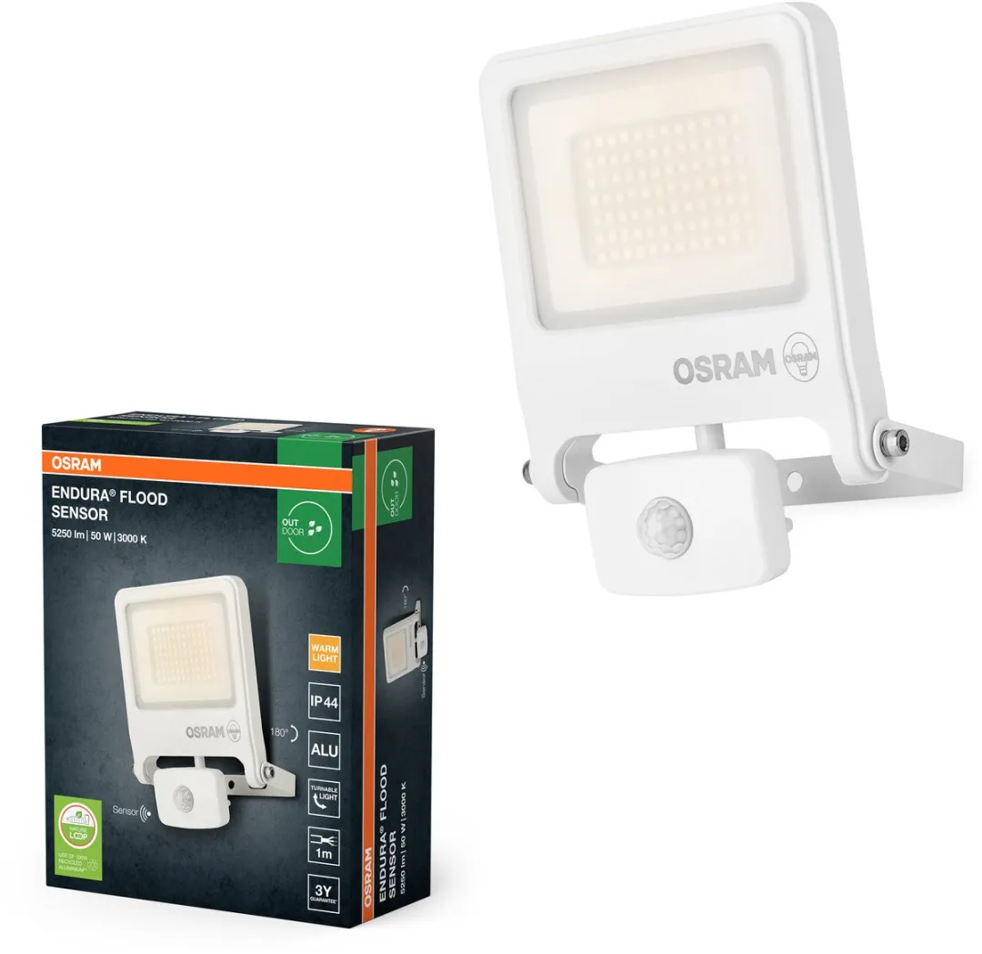 Osram Endura Flood Sensor 50W LED - 5000 Lumen - Wit
