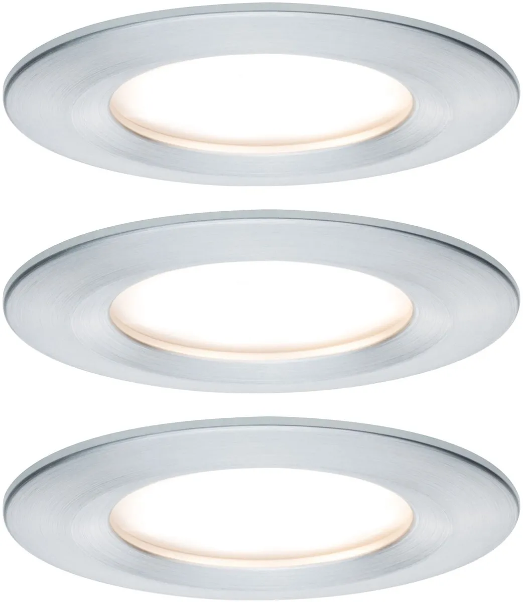 Paulmann Nova Plus Coin Basisset LED-inbouwlamp 3x6W 470lm 2700K - 3 Stuks