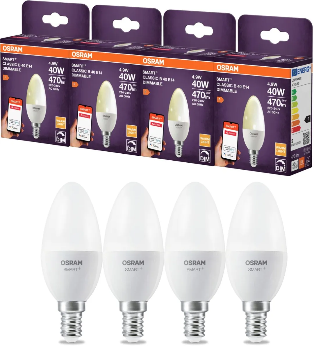 Osram SMART+ ZB B40 LED-lamp 4,9W E14 - 2700K