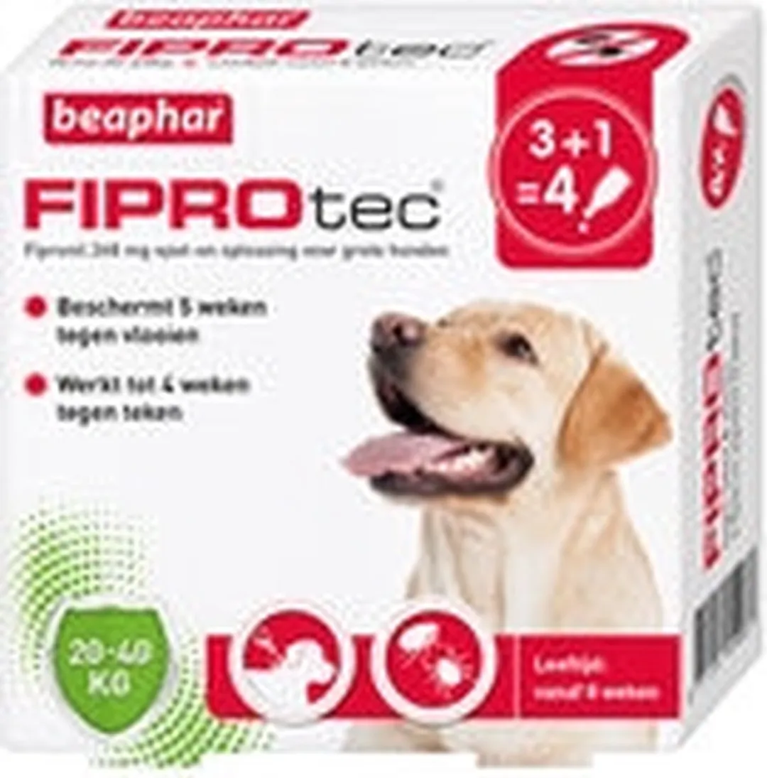 Beaphar Fiprotec Anti Vlooien & Teken Hond 20-40kg