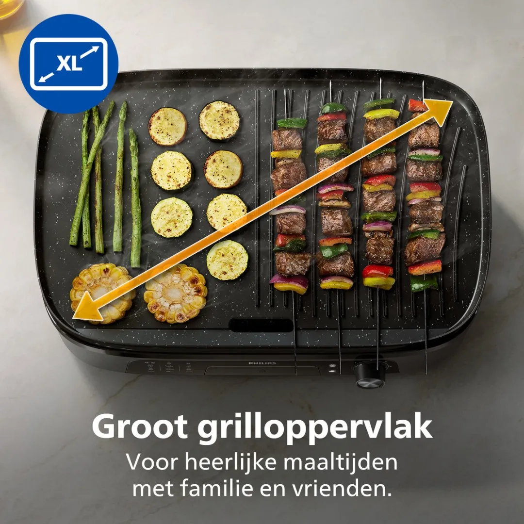 Philips Tafelgrill HD6210/90 - 2400W - 4 Personen