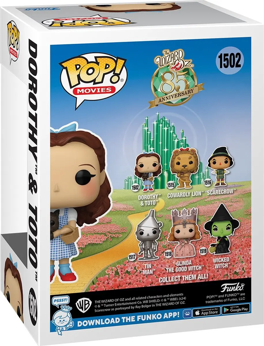 Funko POP! Wizard of Oz Dorothy & Toto Vinyl Figuur - 9cm - afbeelding 3 van 5