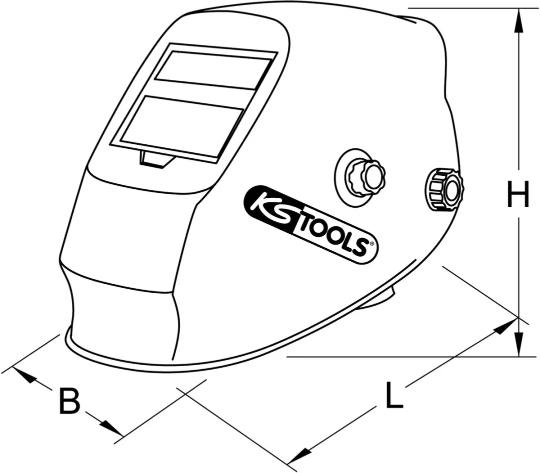 KS Tools 310.0155 Automatische Lashelm - Vlam Design - afbeelding 3 van 6