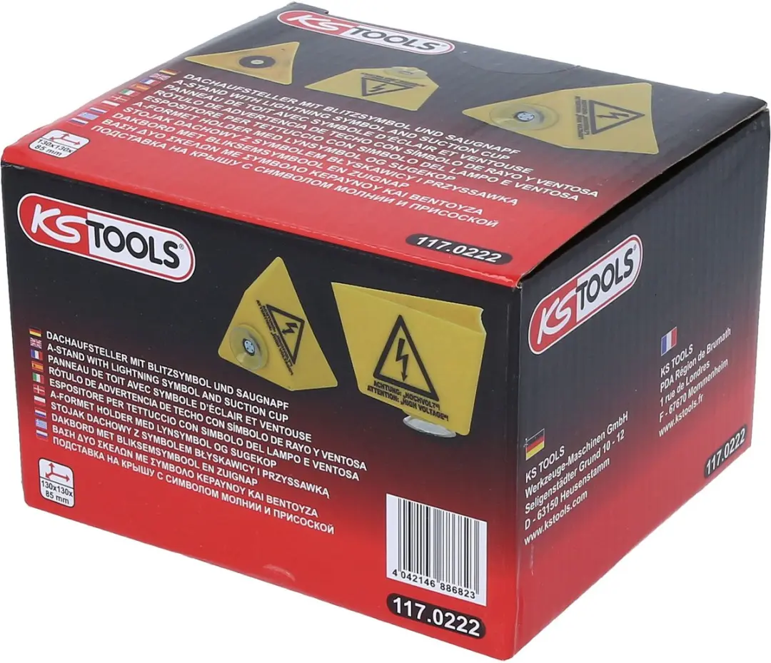 KS Tools 117.0222 Dakdisplay met Bliksemsymbool - Geel - afbeelding 3 van 6