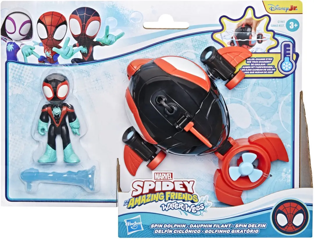 Marvel Spidey and His Amazing Friends Water-Webs Spin Dolphin - Speelgoedonderzeeër - afbeelding 2 van 6