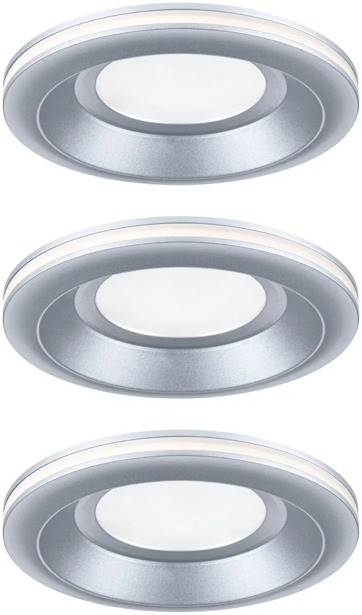 Paulmann Sormus LED-inbouwlamp Set 3x4,8W 300lm 100mm - Chroom mat
