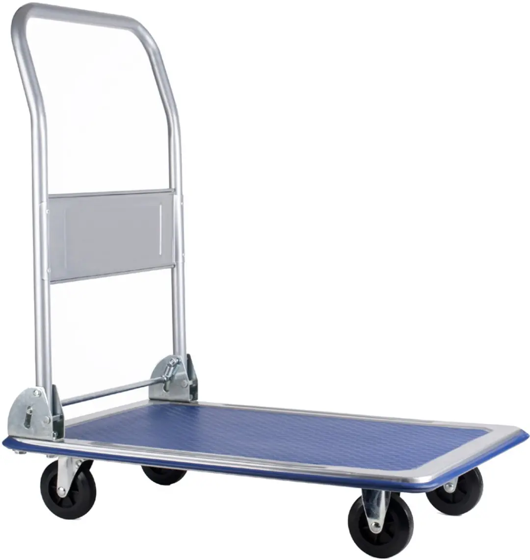 pavo stalen plateauwagen, draagvermogen: 150 kg, zwart/blauw