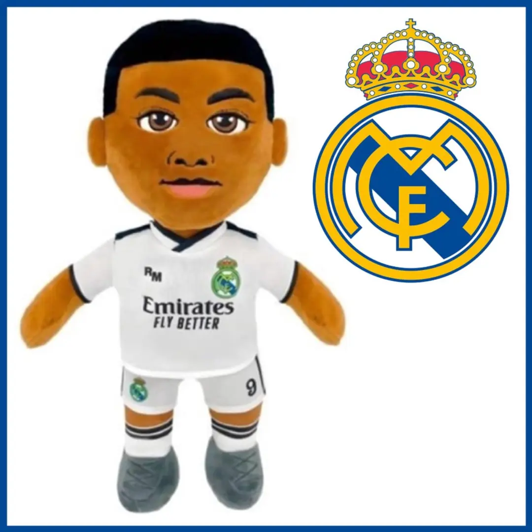 Kylian Mbappé Real Madrid Voetbal Pluche Knuffel Pop 28 cm