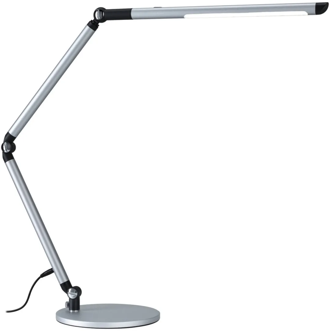 Paulmann LED-bureaulamp FlexBar White Switch 700lm - Zilver mat