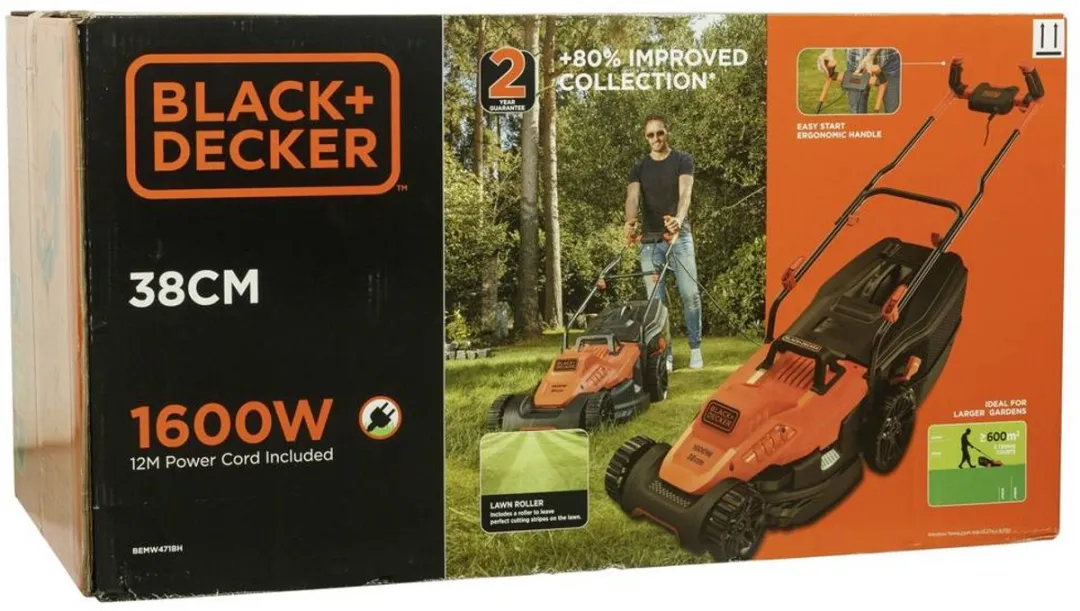 BLACK+DECKER BEMW471BH-QS Grasmaaier 1600W - 38cm - 45L