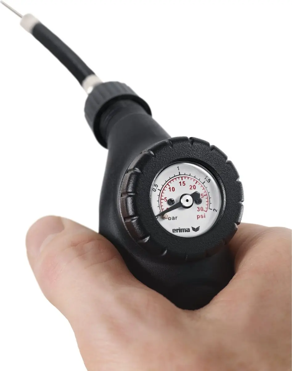 Erima Bal accessoires pompje + drukmeter Ballenpomp