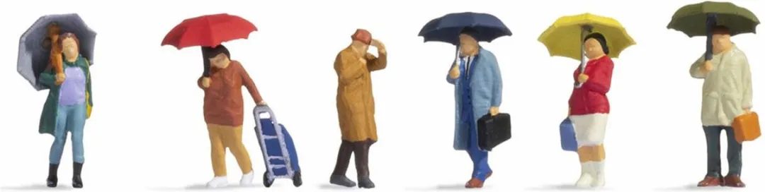 NOCH 15523 H0 Mensen in de regen Figuur