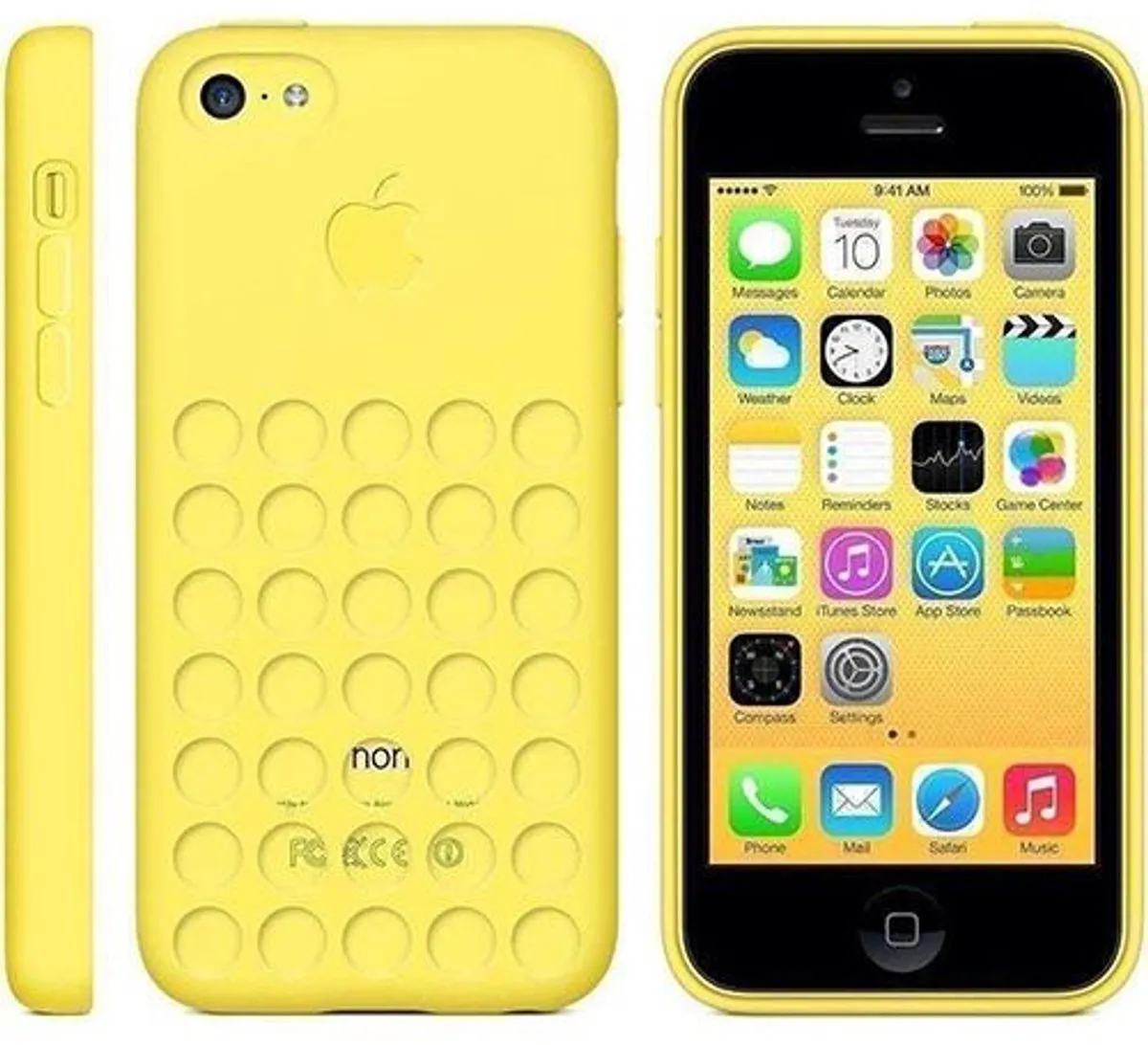 Apple iPhone 5C Siliconen Back Cover - Geel - MPN 27569