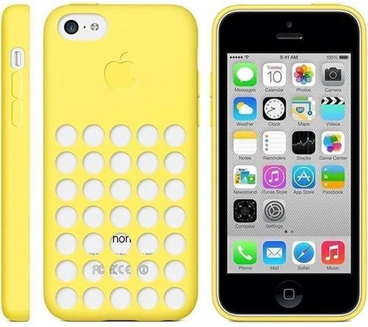 Apple iPhone 5C Siliconen Back Cover - Geel - MPN 27569