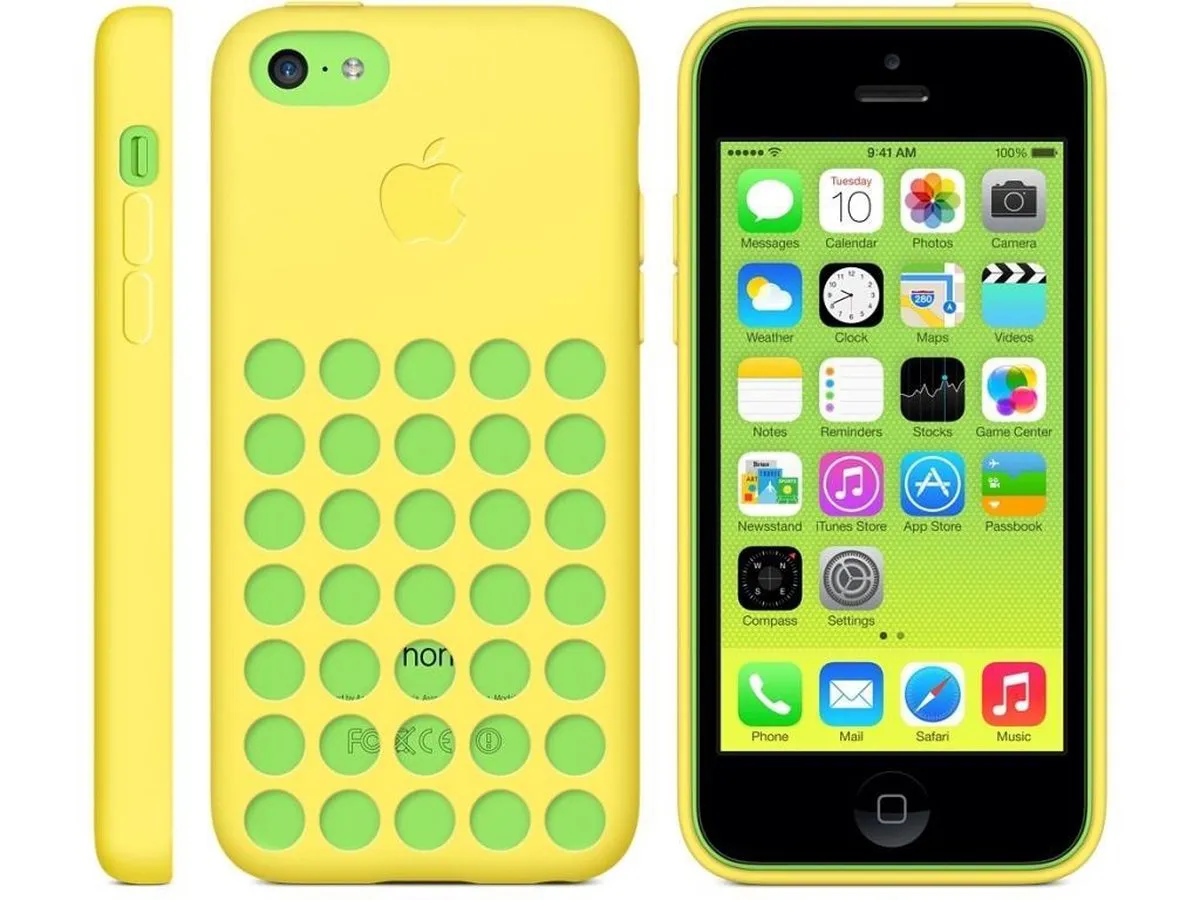 Apple iPhone 5C Siliconen Back Cover - Geel - MPN 27569