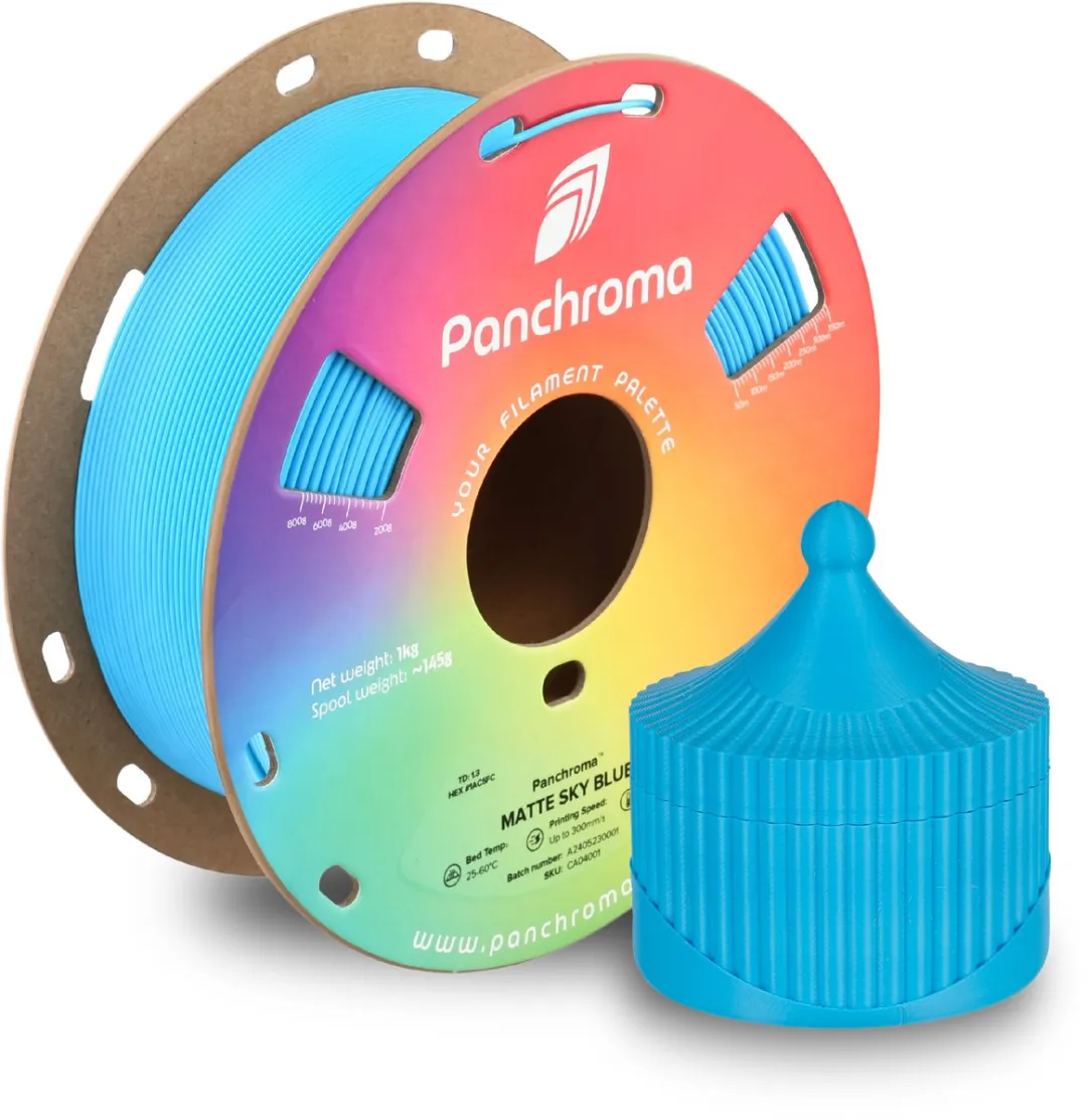 Polymaker Panchroma Matte PolyTerra PLA Filament 1.75mm 1kg Sky Blue