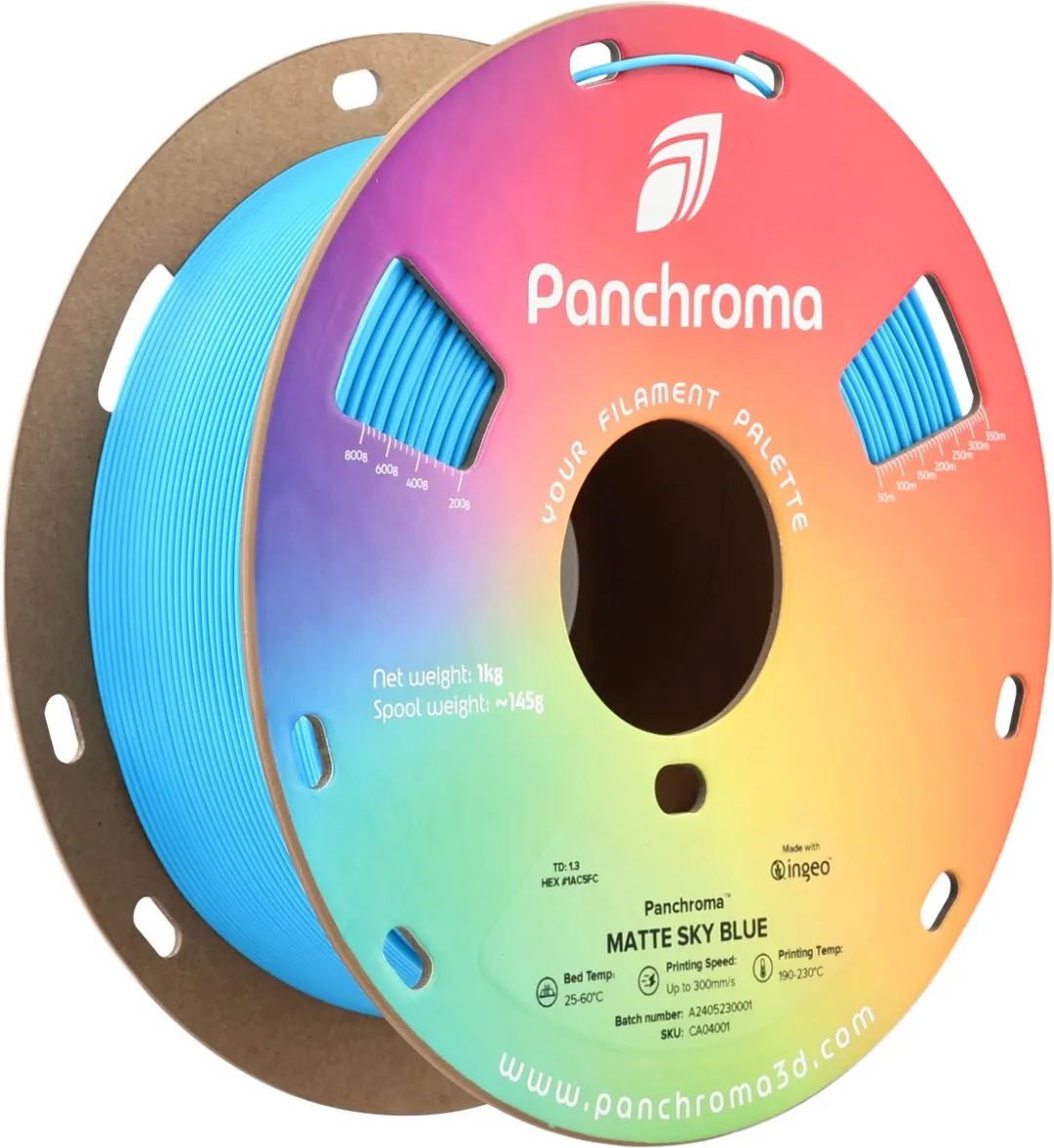 Polymaker Panchroma Matte PolyTerra PLA Filament 1.75mm 1kg Sky Blue