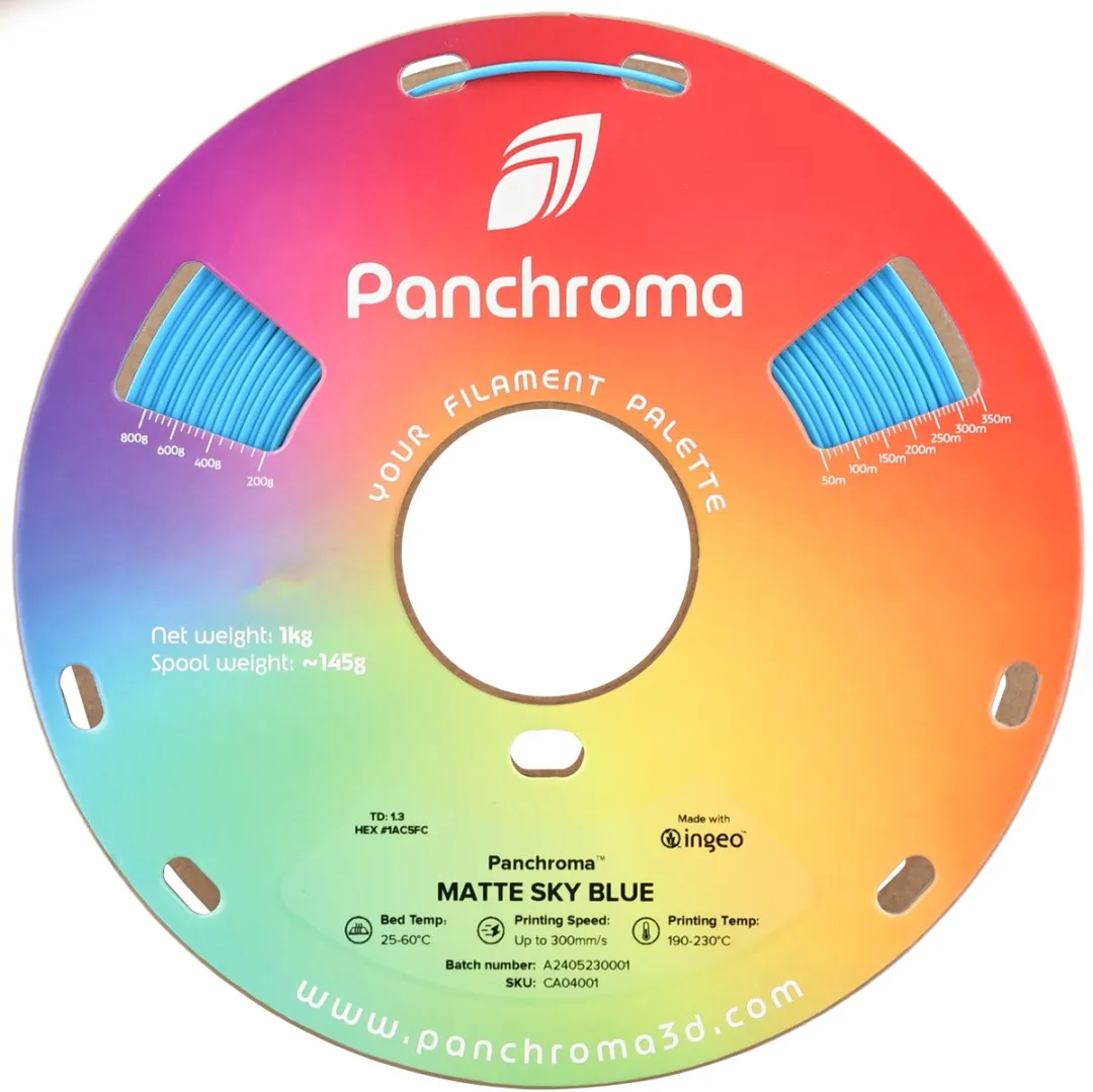 Polymaker Panchroma Matte PolyTerra PLA Filament 1.75mm 1kg Sky Blue