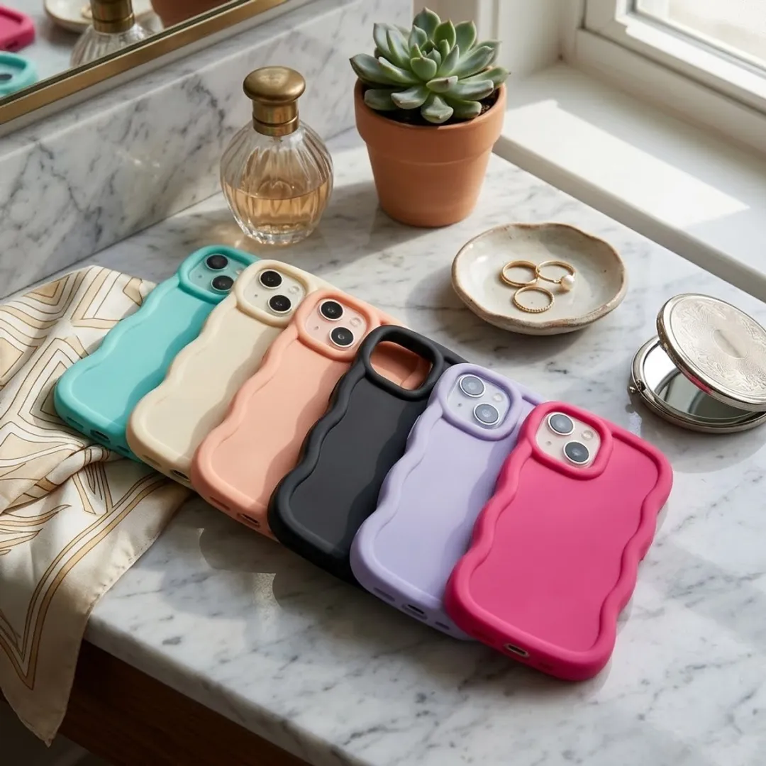 NUVEX iPhone 14 Siliconen Hoesje Set - 6 Stuks - Mintgroen/Zwart/Roze