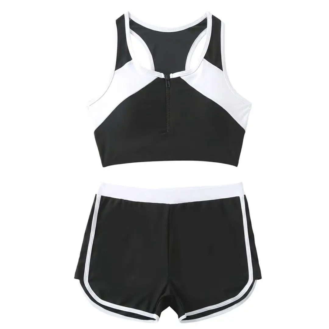 Zwart wit sport bikini set dames maat M