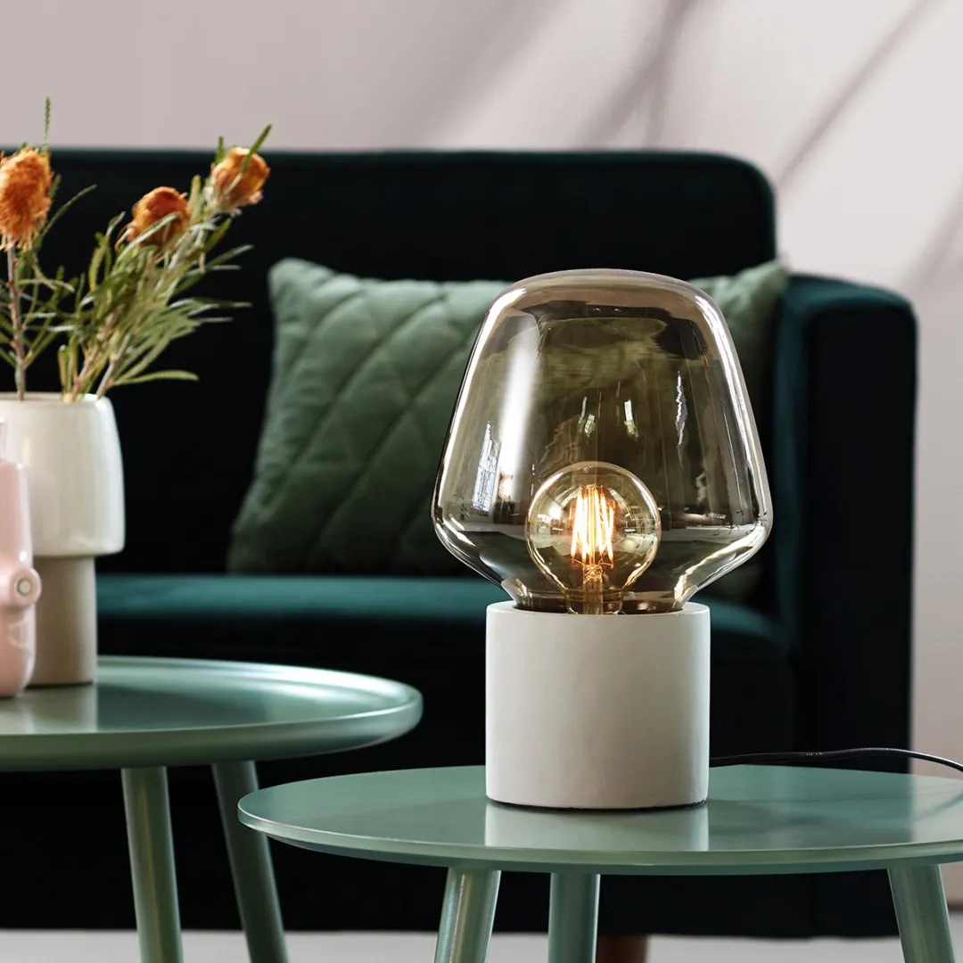 Nordlux Christina 20 Tafellamp - Lichtgrijs Smoke Glas