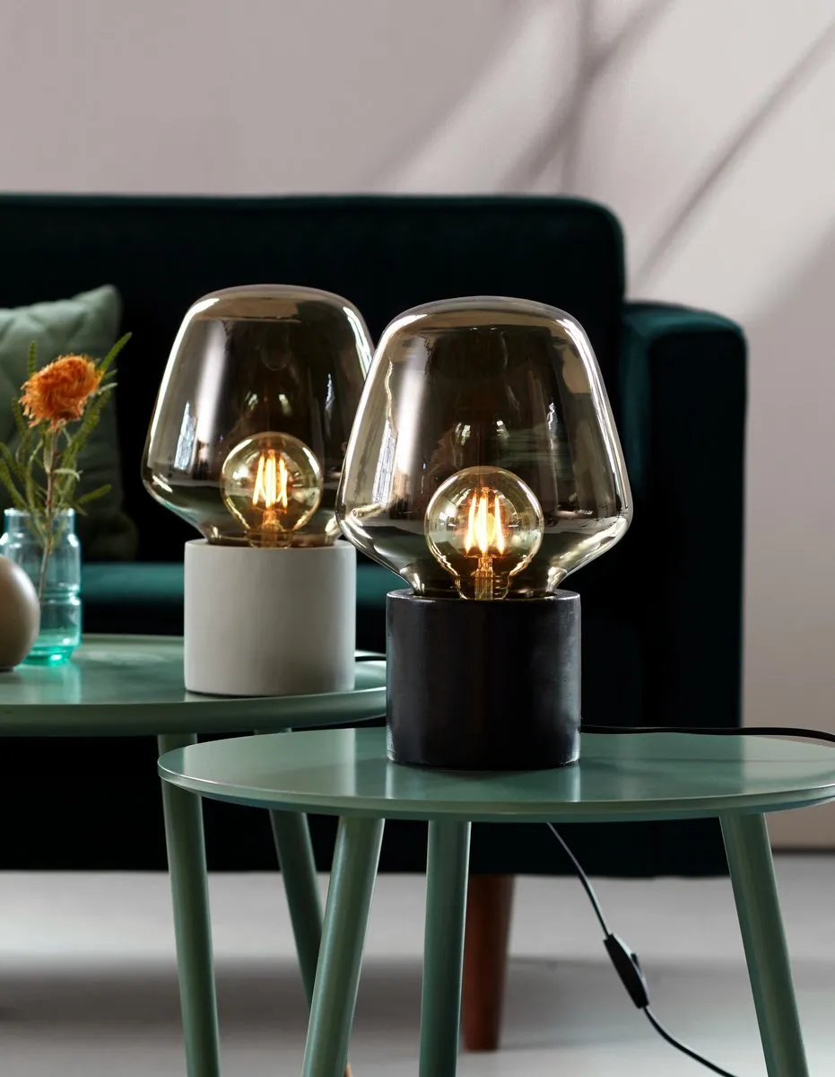 Nordlux Christina 20 Tafellamp - Lichtgrijs Smoke Glas
