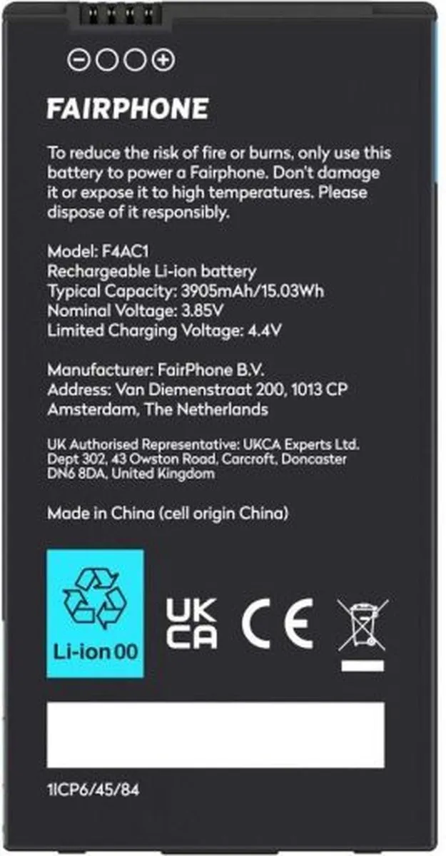 Fairphone 4 Batterij F4BATT-1ZW-WW1