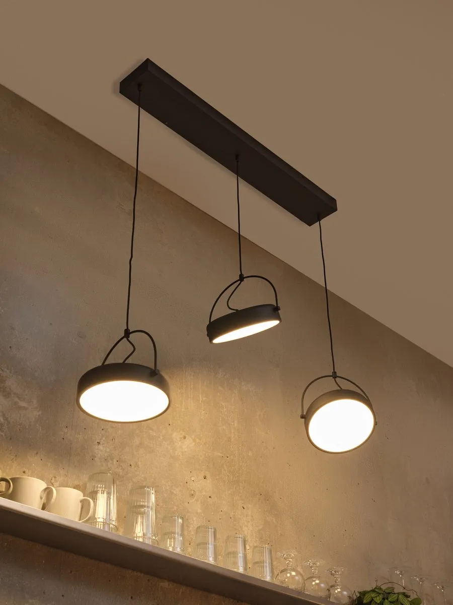 Osram Decor Puck 3XPendant LED Hanglamp 36W - Zwart