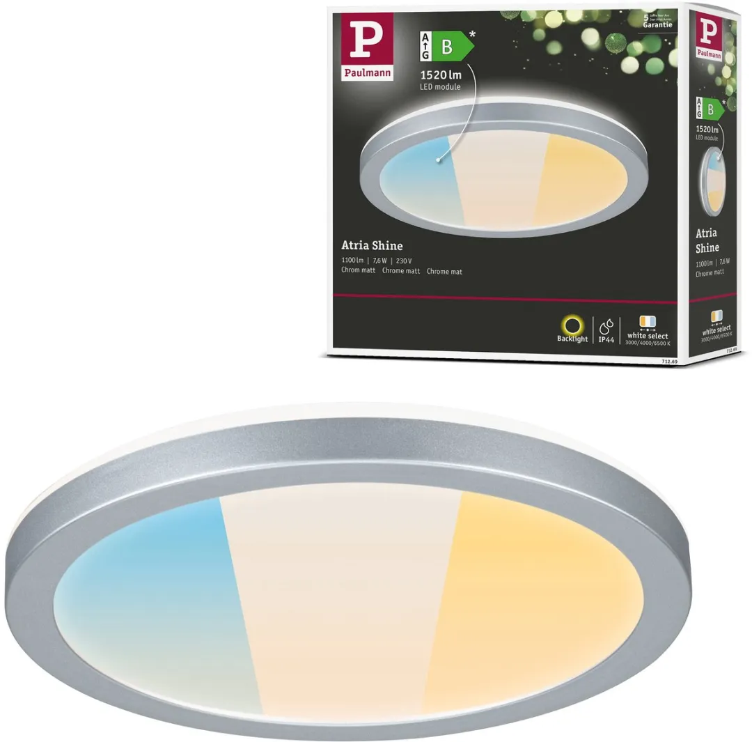 Paulmann Atria Shine LED-paneel 7,6W 1100lm 3000-6500K
